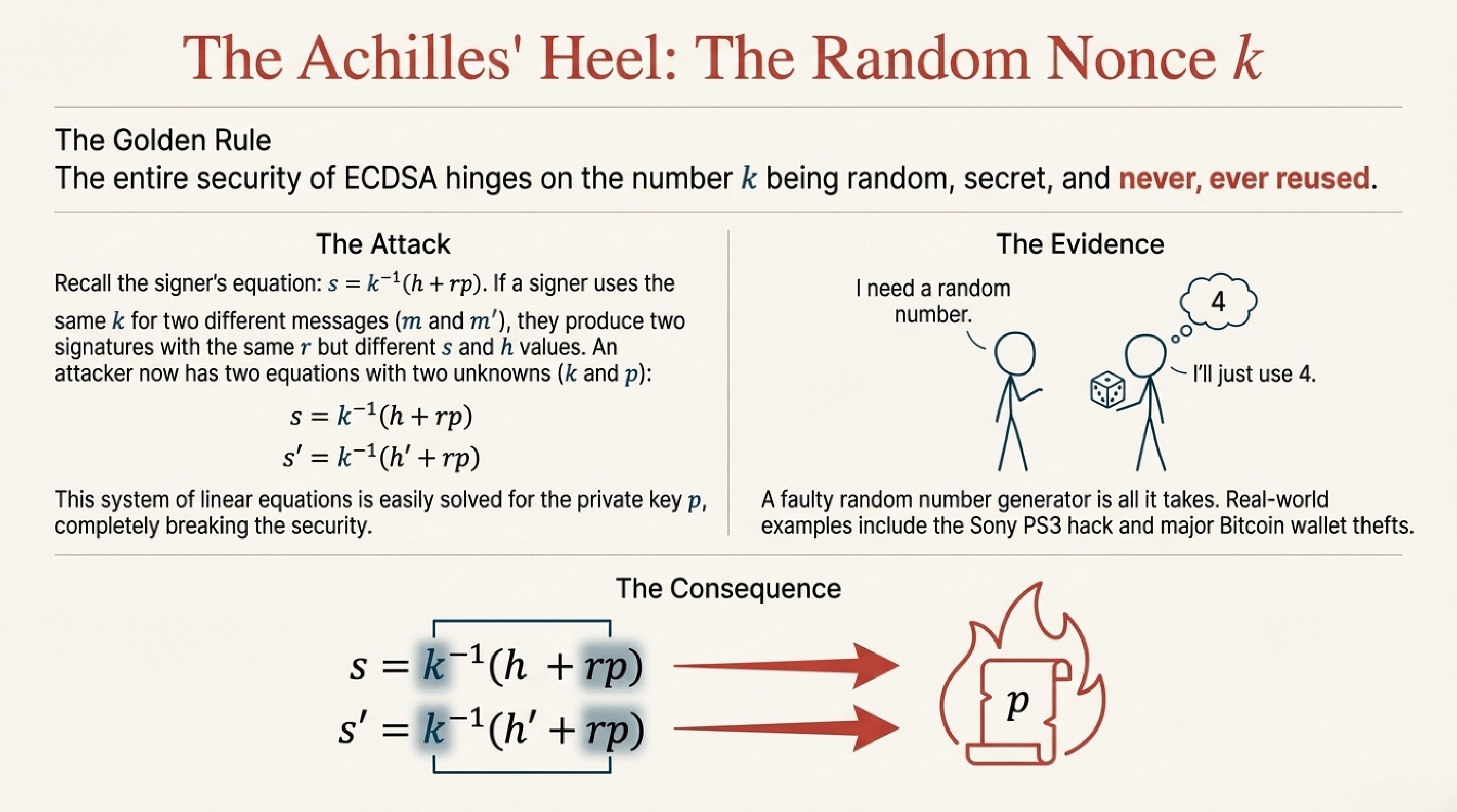 Never Reuse the Random Number